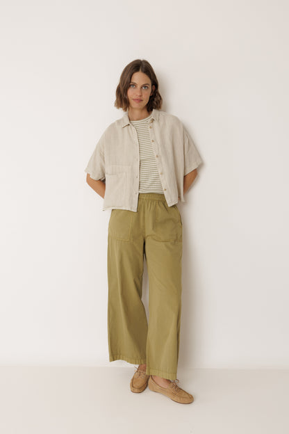 Crop Linen Shirt