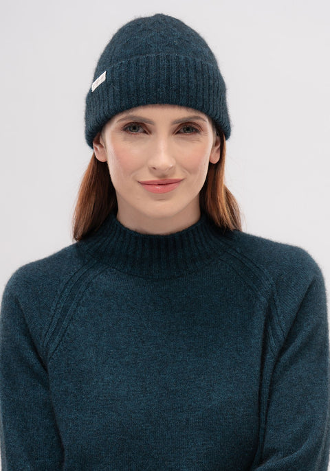 Chloe Beanie, Merinomink available shopology.  Featuring the unique Chloe stitch, this stylish beanie will help your head stay warm even in the harshest weather. Unisex Beane. 50% merino, 40% possum, 10% mulberry silk Made locally Christchurch, New Zealand.