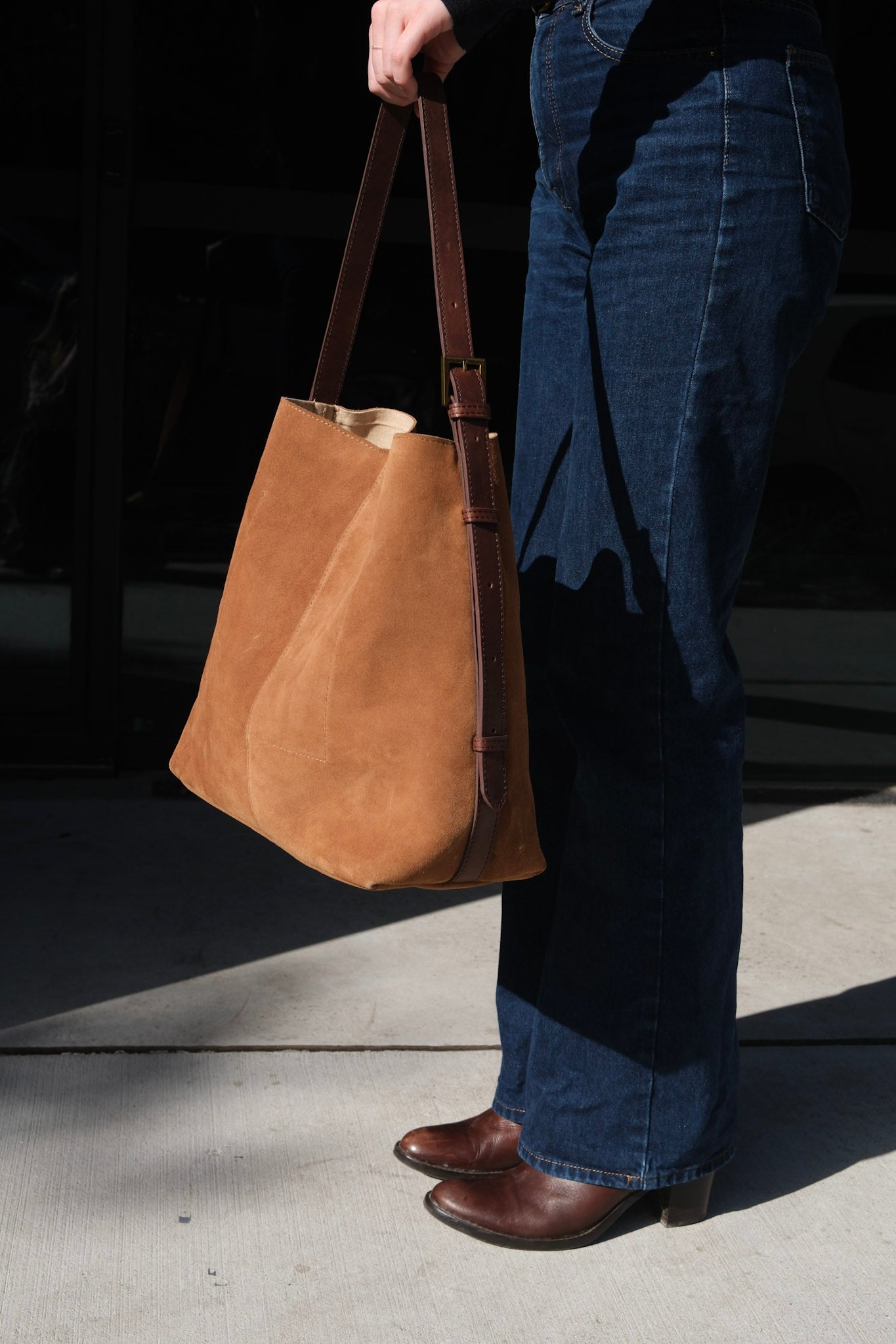 Suede Cabas Tote