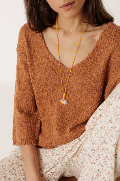 Cotton Boucle Sweater
