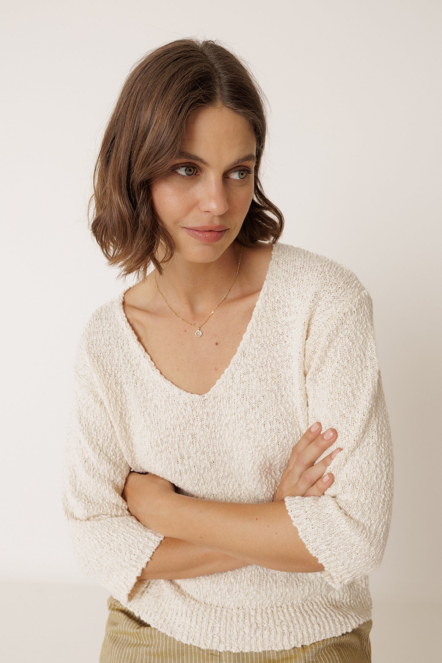 Cotton Boucle Sweater