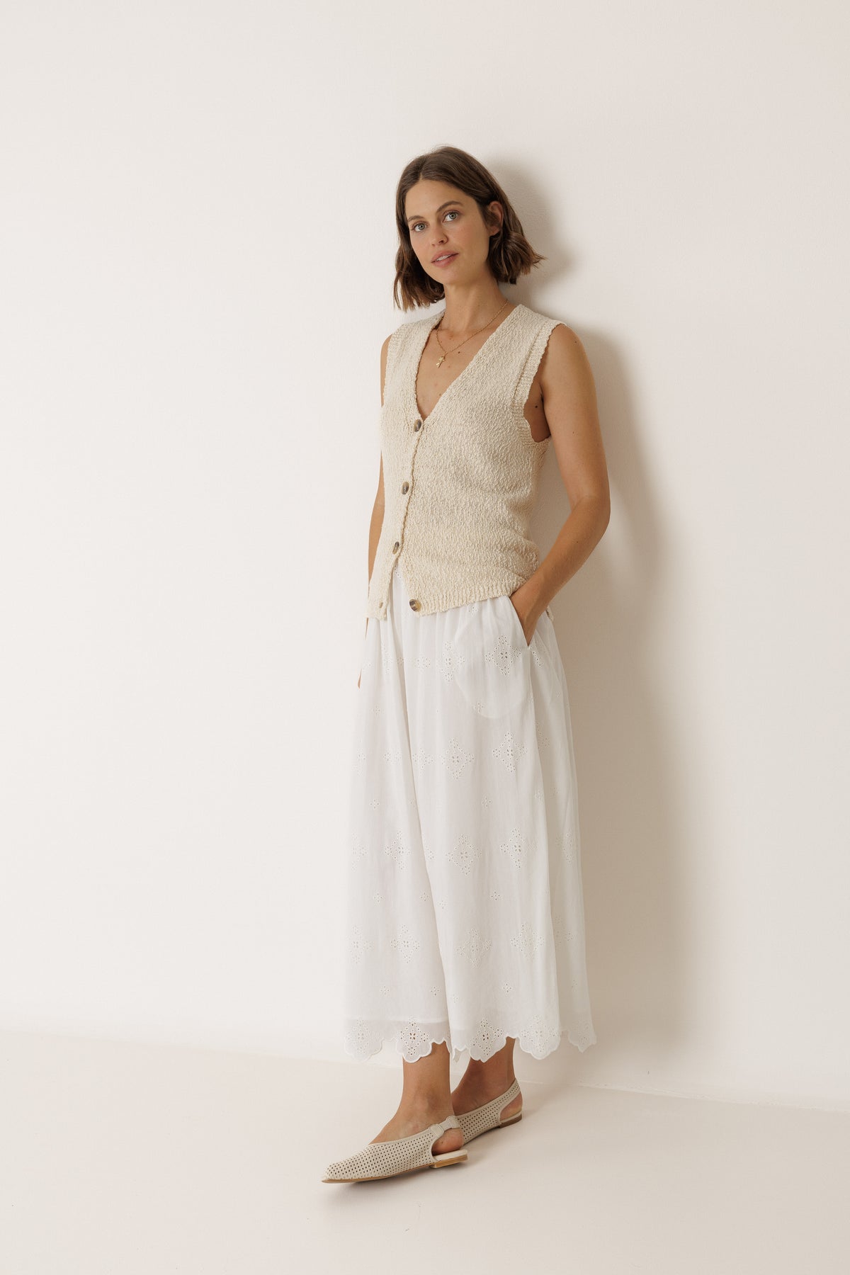 Cotton Boucle Vest