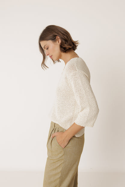 Cotton Boucle Sweater
