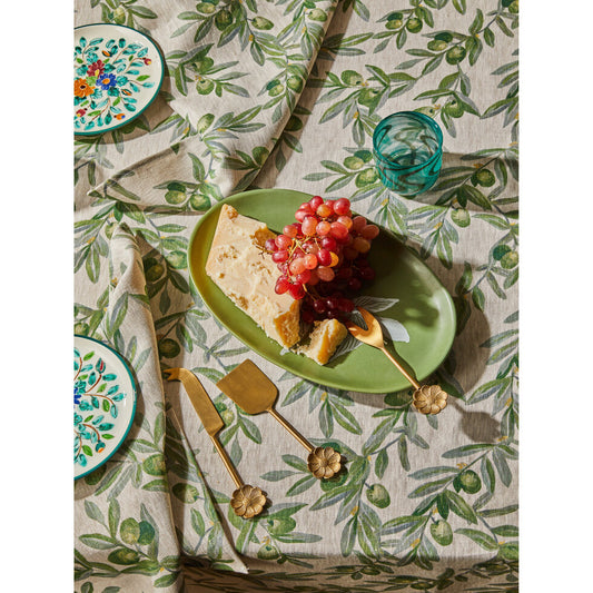 Olive Green Linen Napkins- Set of 4