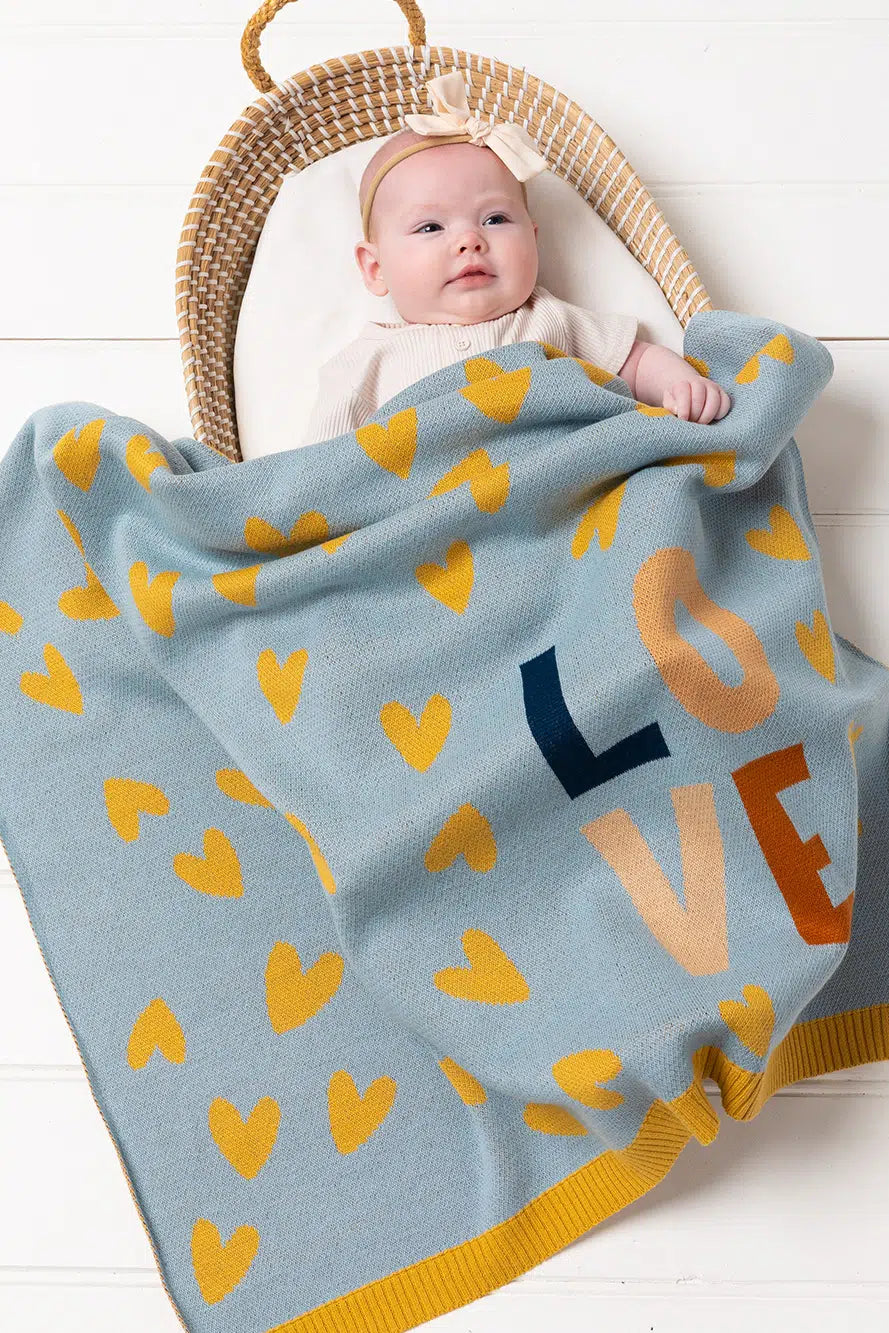 Love Heart Baby Blanket