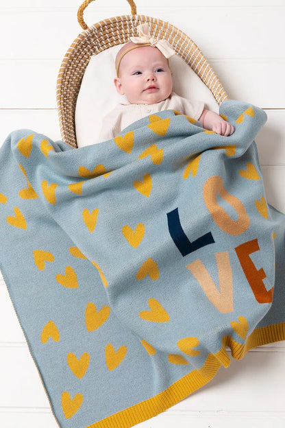Love Heart Baby Blanket