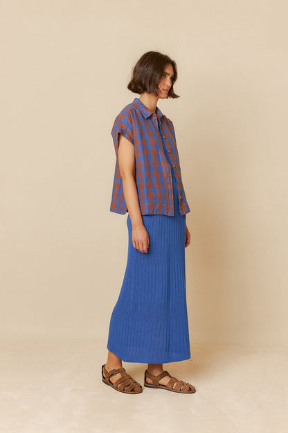 Oversized Vichy Checked Shirt