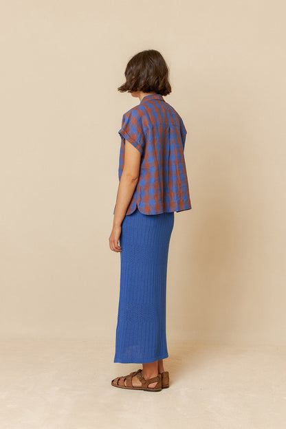 Oversized Vichy Checked Shirt