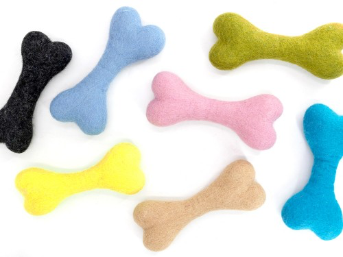 Felt Wool Toy Bone