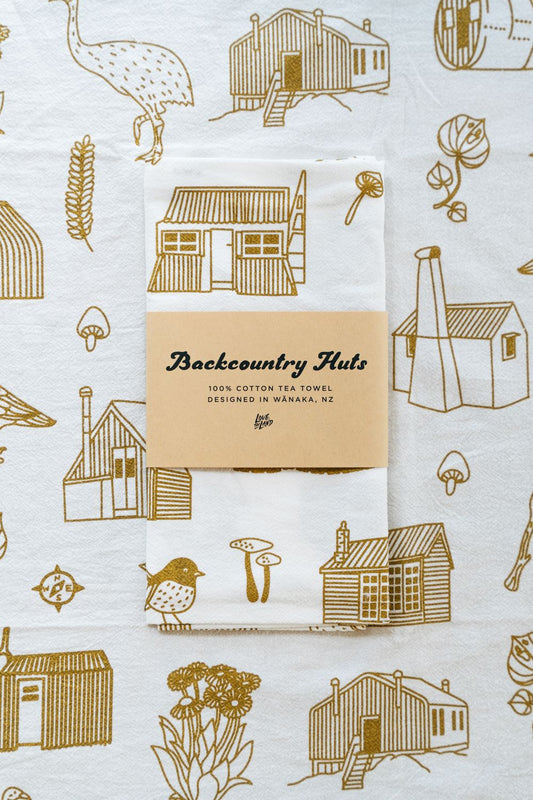 Backcountry Huts Tea Towel