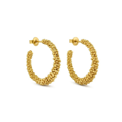 Stardust Large Gold Hoop Earrings