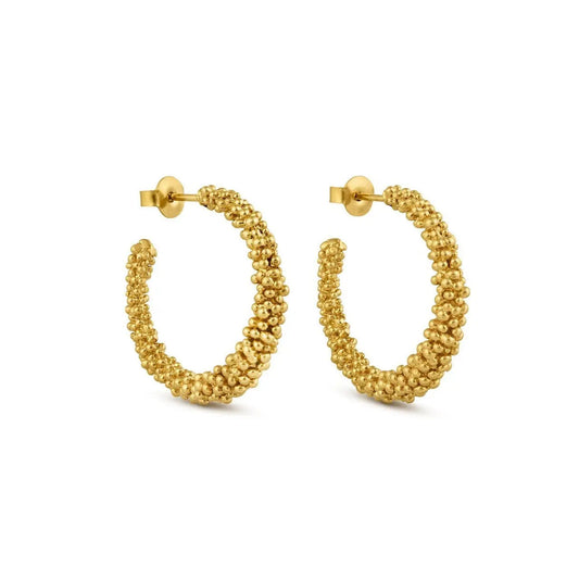 Stardust Large Gold Hoop Earrings