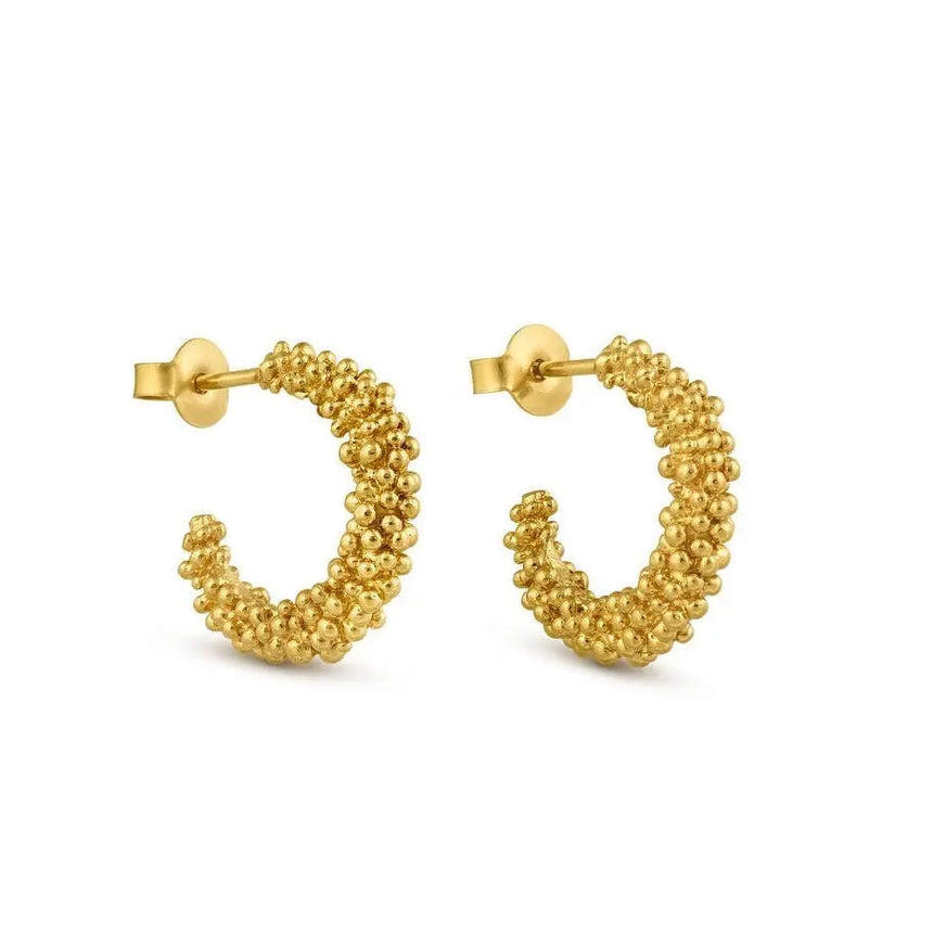 Stardust Medium Gold Hoop Earrings