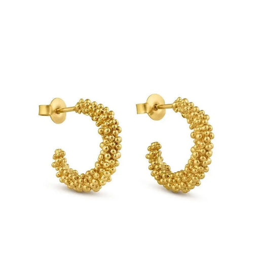 Stardust Medium Gold Hoop Earrings