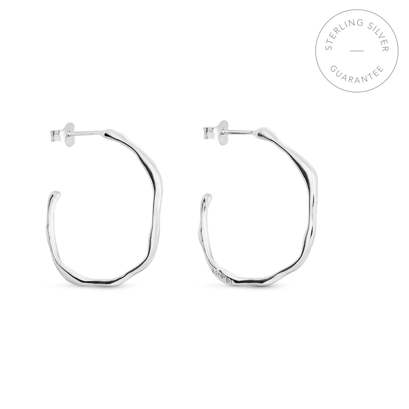 Clara Silver Hoops/ Circular/Medium