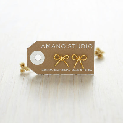 Tiny Bow Stud Earrings