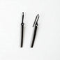 Sterling Silver, Black Oxidation, Long Line Earrings