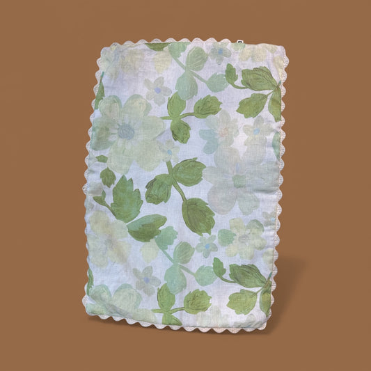 Mini Pastel Floral Green Cushion  Cover 60 x 40cm