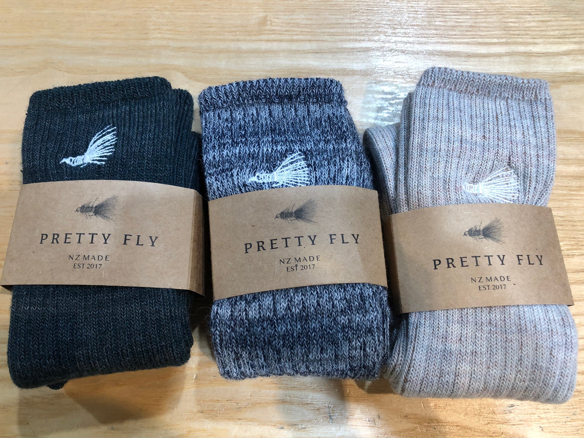Pretty Fly Merino socks available shopology Christchurch CBD.  100% Merino Wool Socks made in New Zealand.&nbsp;  One of the remarkable characteristics of merino wool is its ability to regulate body temperature. It has natural insulating properties, which means it keeps you warm in cold weather and cool in warm weather.