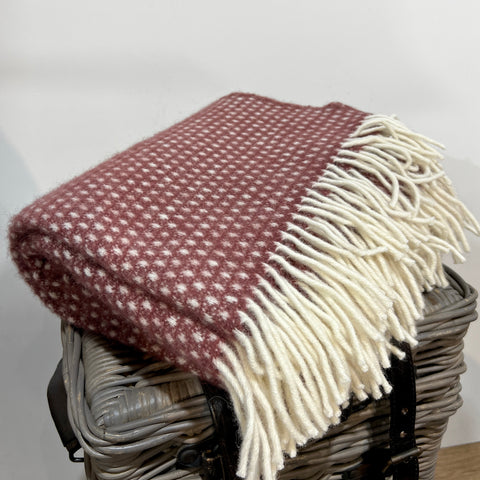 Knut Woven Wool Throw - Rose Brown. Available at www.shopology.co.nz