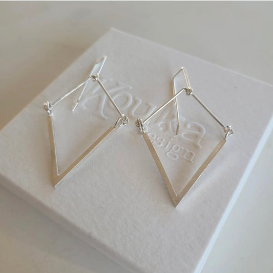 Silver Triangle - earrings