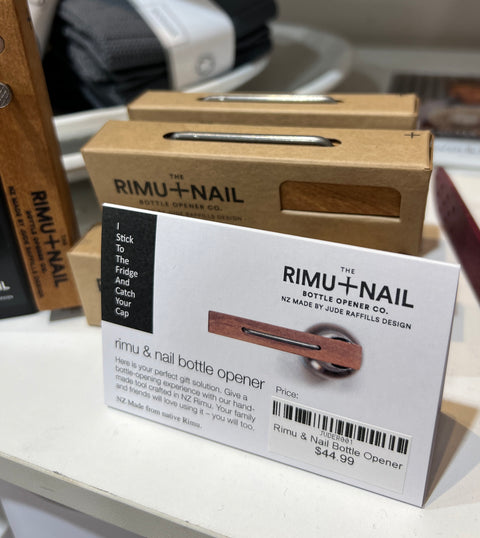 The Rimu & Nail Bottle Opener is handmade from NZ Rimu. 