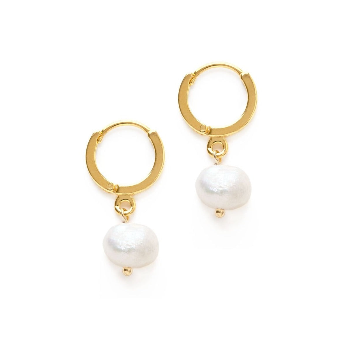 Freshwater Pearl Huggie Hoops