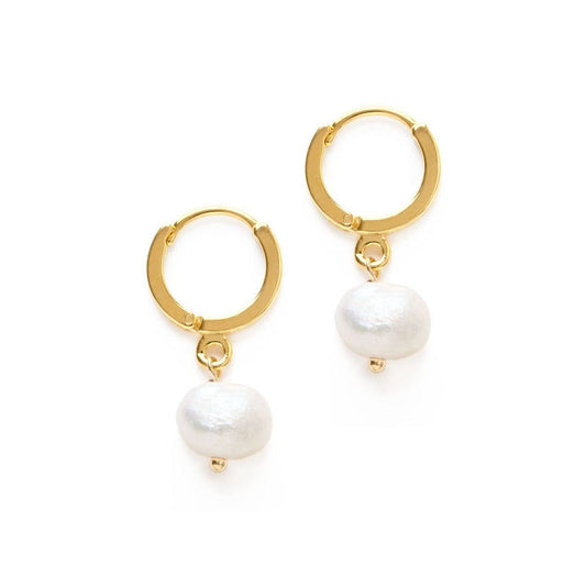 Freshwater Pearl Huggie Hoops