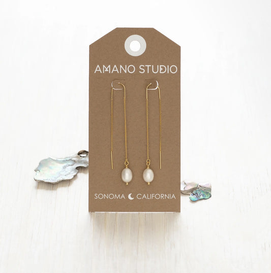 Pearl Threader Earrings