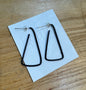 black powder coated sterling silver earrings