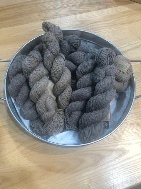 Very rare, high quality naturally coloured Merino fibre sourced from an award winning flock. Grown  in the beautiful high country of Central Otago, 100%  20 micron merino, 4 ply 50 gms + 208 mtrs, shopology, sustainable, Canterbury made, local, Exclusive CBD, J Shand design, super-fine, un-dyed, traceable