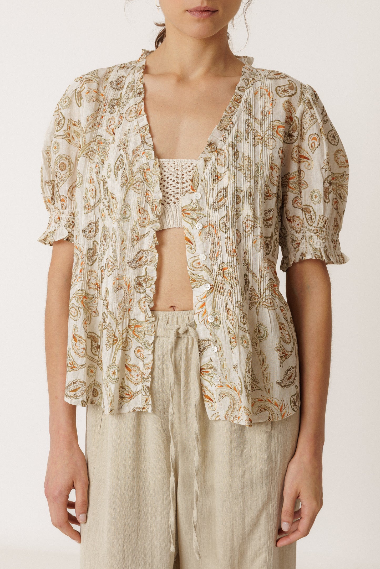 Micro-Ruffle Shirt