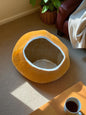 NZ Wool Felted Cat Pod/ Cave - Mandarin Orange