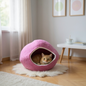 NZ Wool Felted Cat Pod/ Cave - Pink