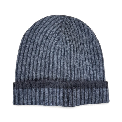 Natural Knitted Beanie with Contrast