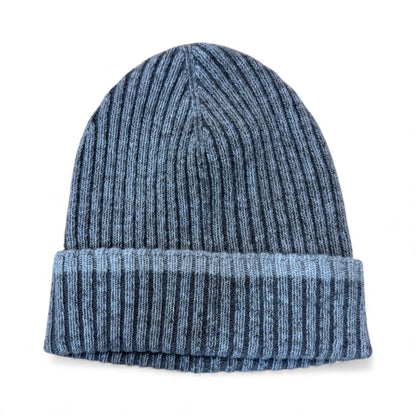 Natural Knitted Beanie with Contrast