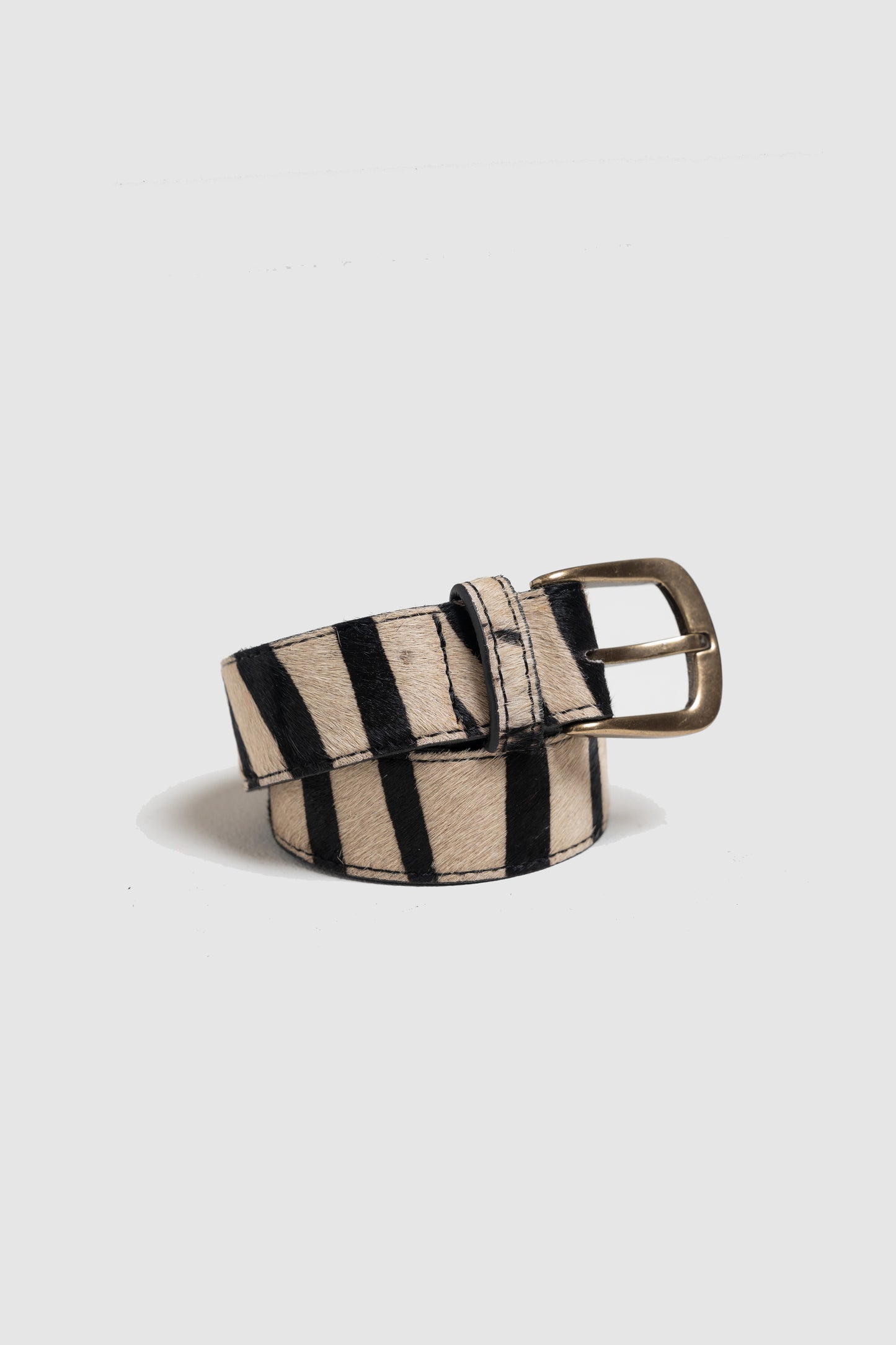 Leather Animal Print Belt