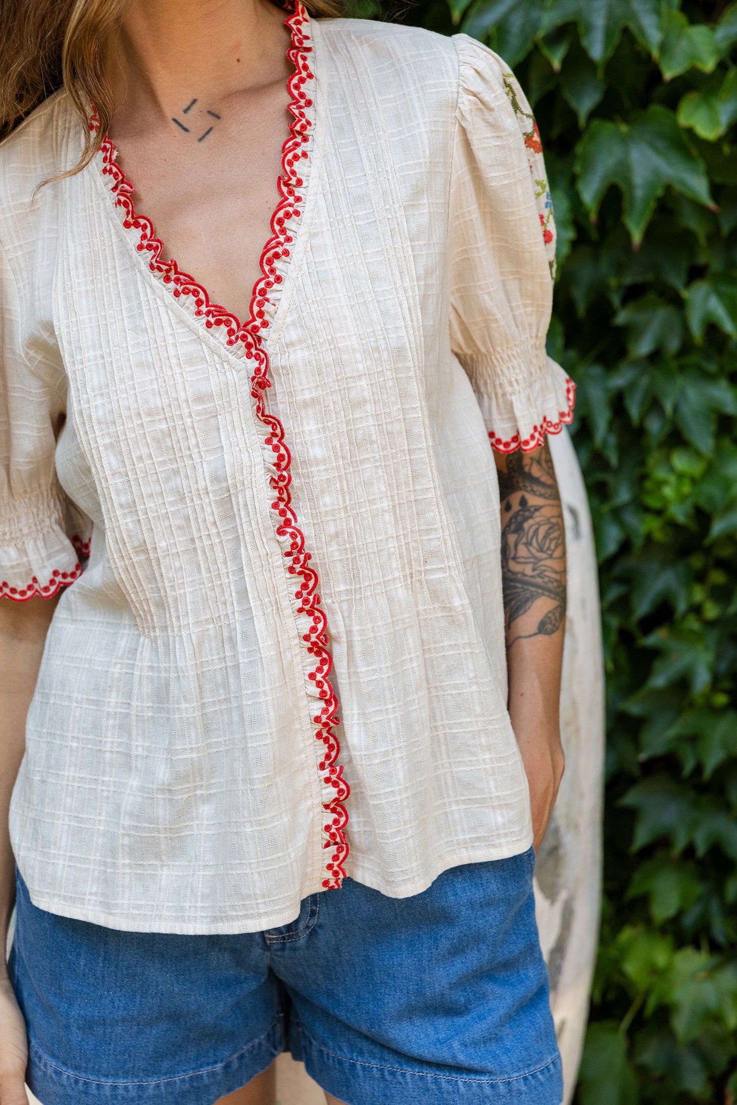 Cross Stitch Embroidered Shirt