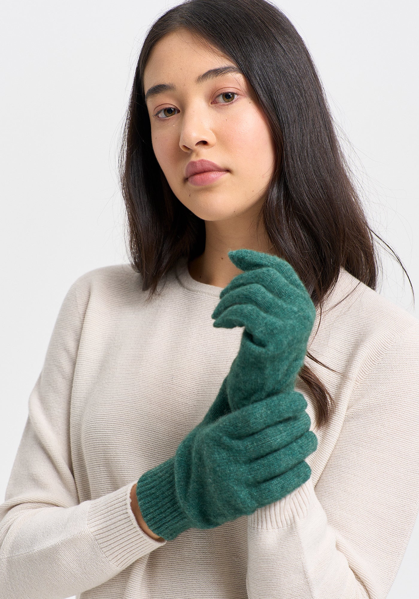 Cosy gloves using exclusive Ecopossum blend, Untouched World, 50% merino, 40% possum & 10% mulberry silk blend, made in New Zealand, premium blend of fine ZQ certified merino, brush tail possum, featherweight softness with warmth & durability, luxurious, pill resistant, eco & sustainable, gift, New Zealand wool product, knitwear, wool, washable, Shopology, tourist, sustainable, stylish, natural, merino yarn, lightweight, itch-free, fashion, easy-care, unisex gloves, local, exclusive CBD, Canterbury made
