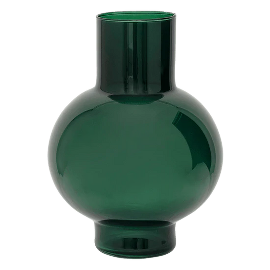 Glass Tummy Vase - Rainforest Green