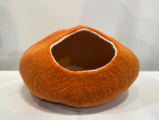 NZ wool felted cat pods or for small animals. The perfect cosy bed for your cats or small animals