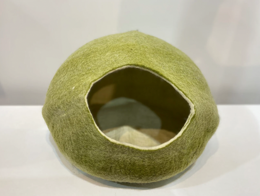 Exclusive Shopology, Cosey, Animal pod, Cat pod, New Zealand Wool, Animals, biodegradable, breathable, eco & sustainable, Gift, Felted, sustainable, natural, NZ wool felted cat pods or for small animals. The perfect cosy bed for your cats or small animals