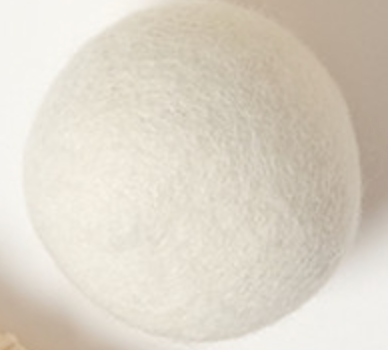 Made from pure NZ wool, these clever laundry Dryer Balls significantly reduce drying time and save energy. Add one, two or three to your dryer load for faster drying. The Dryer Balls separate the laundry as it spins, absorbing moisture, reducing static and naturally softening fabric.  Sold in sets of three in a calico bag or sold seperatly